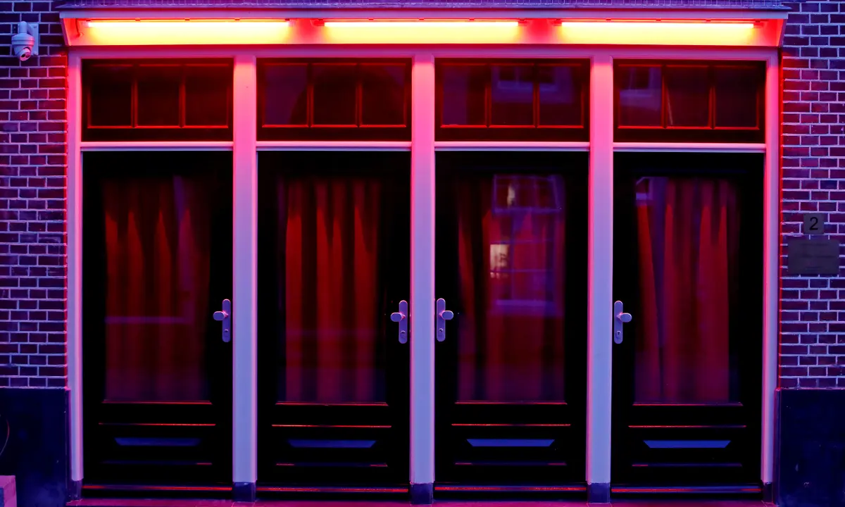 The Red Light District in Amsterdam is known for its windows with red lights